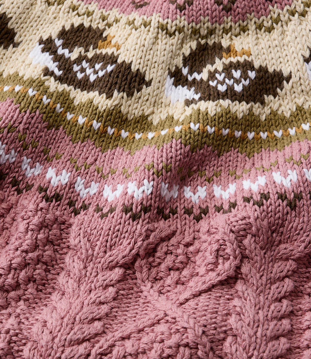 Women's Cotton Cable Knit Crewneck Sweater - Orchid