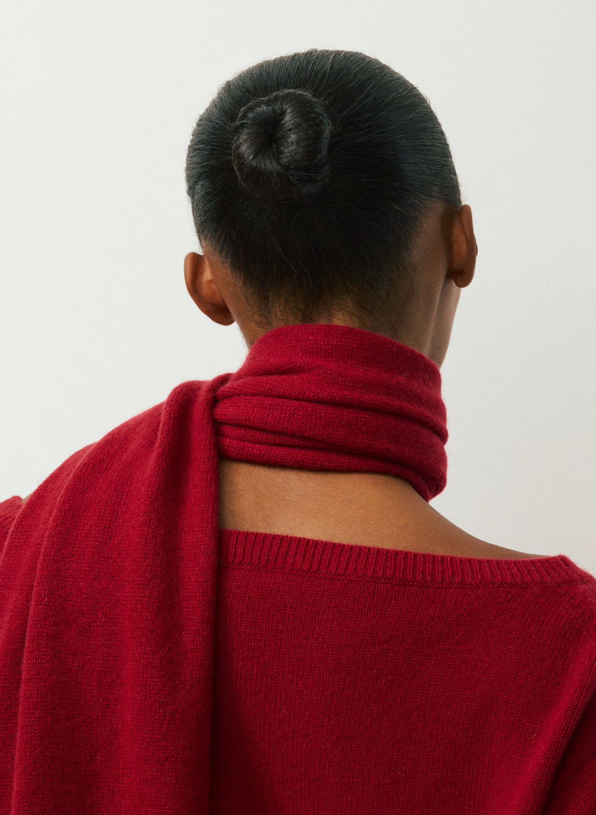 Cashmere Boatneck Sweater - Heather Gray