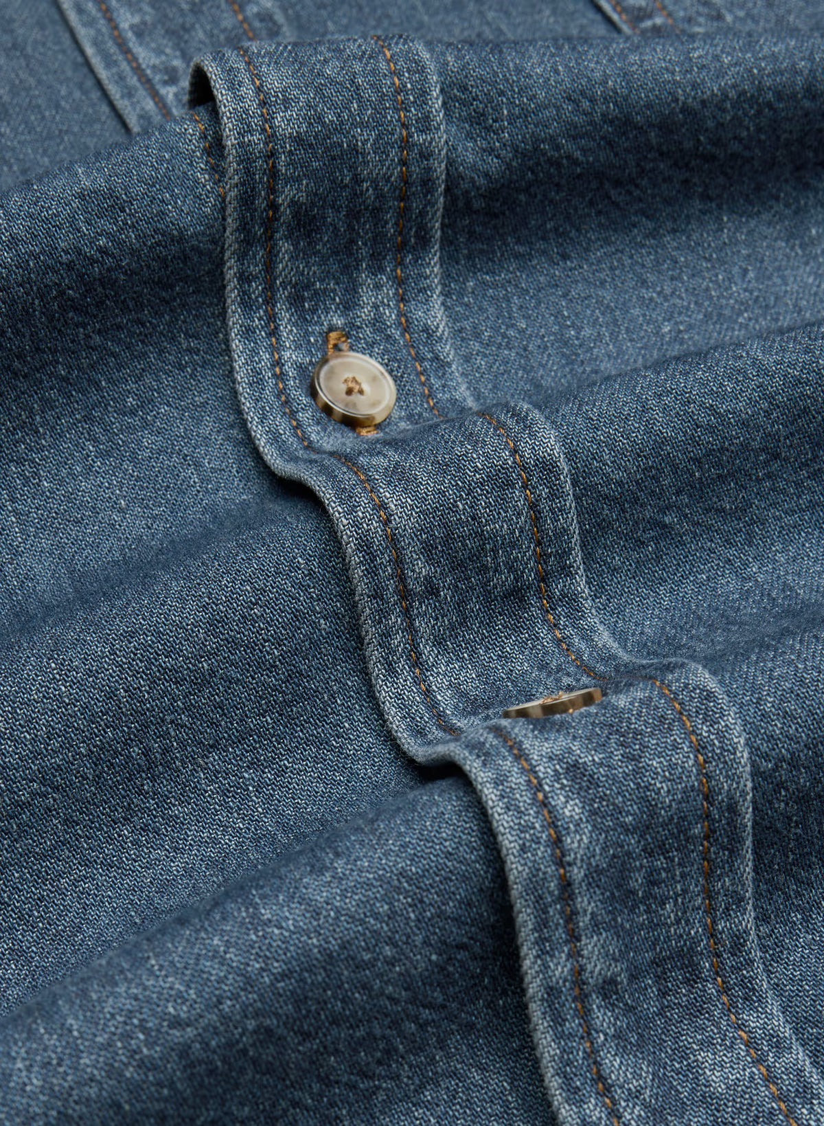 Oversized Hemp Blend Denim Shirt - Indigo