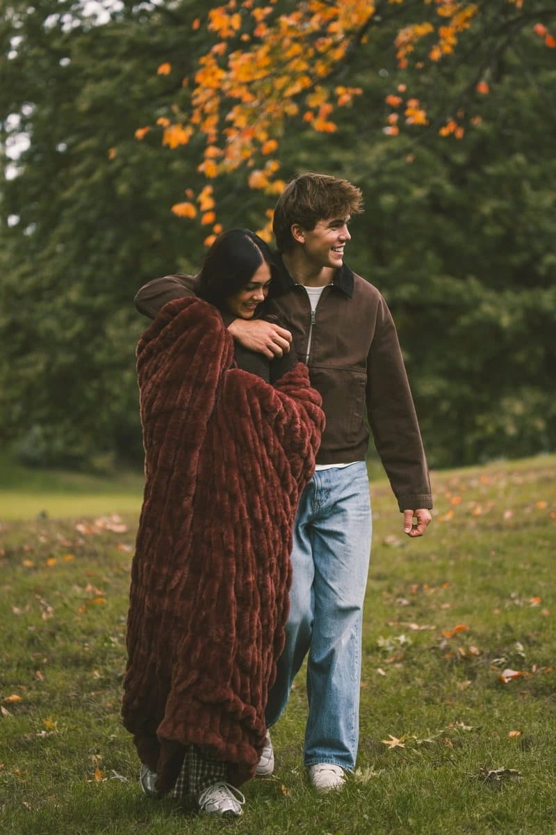 Plush Stretch Blanket - Deep Brown
