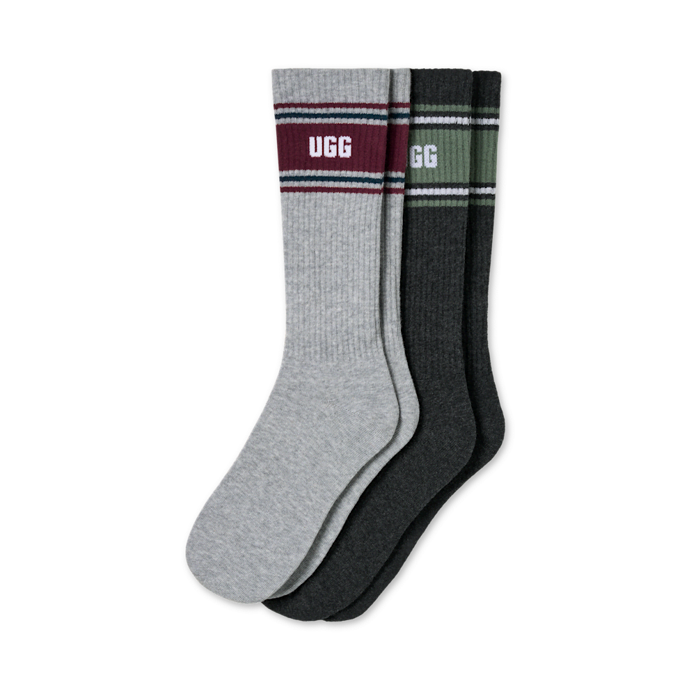Men's Varsity Stripe Crew Socks - 2 Pack