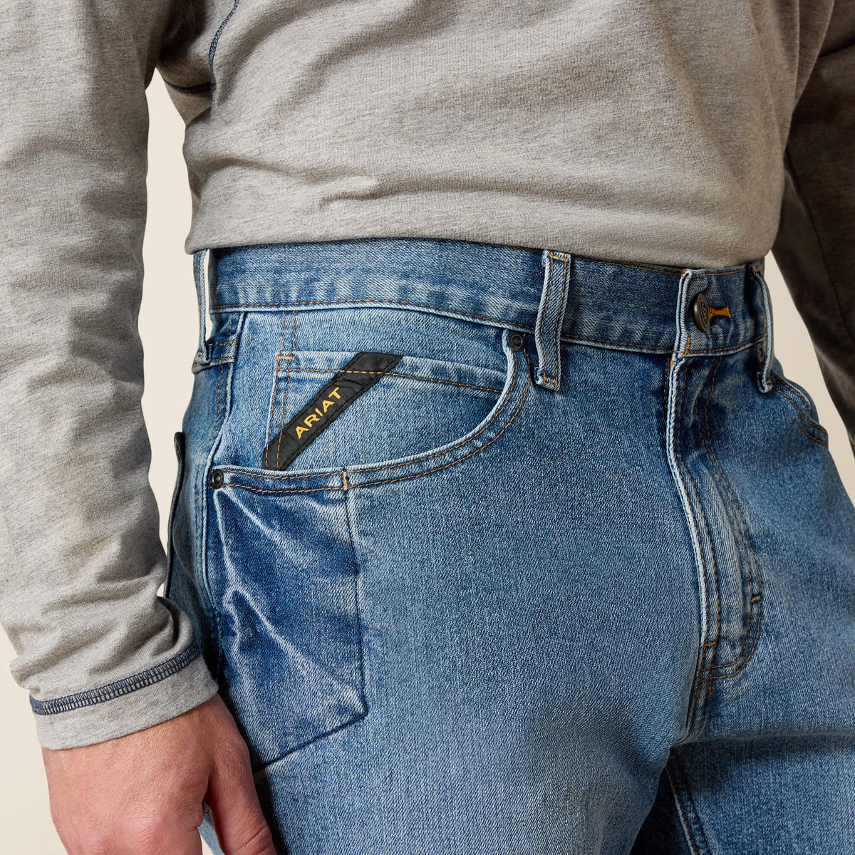 Men's Relaxed Stretch Boot Cut Work Jeans