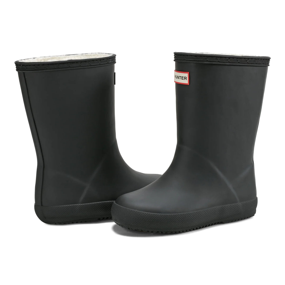 Kids' Insulated Rubber Rain Boots - Black