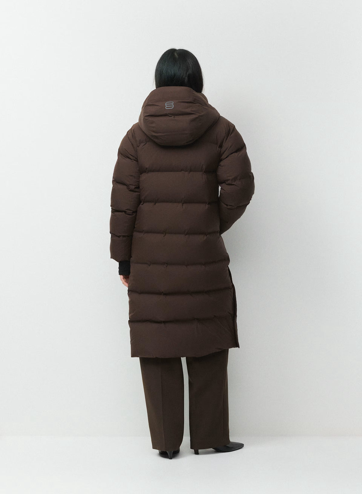 Waterproof Long Down Puffer Coat - Gray