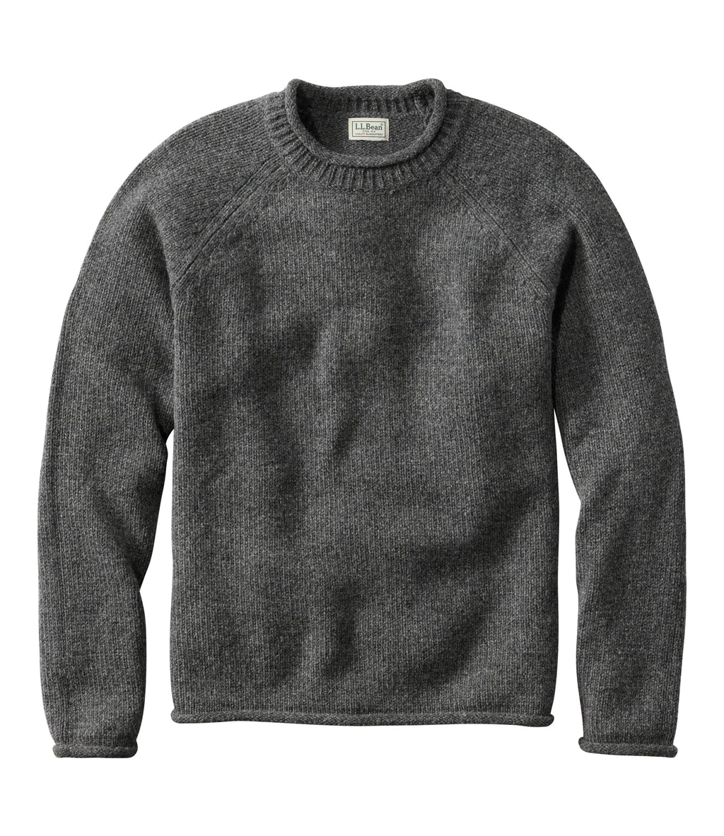 Men's Lambswool Rollneck Sweater - Natural