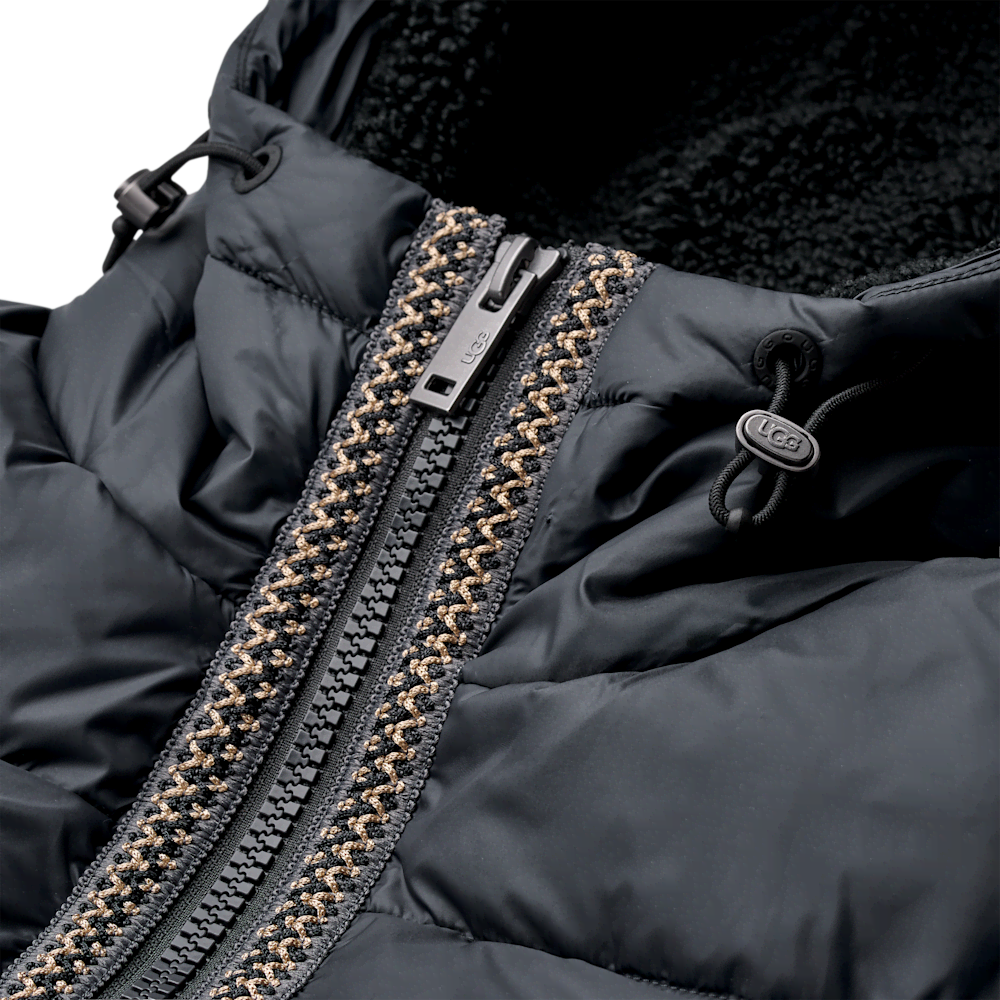 Men's Hooded Puffer Jacket - Green