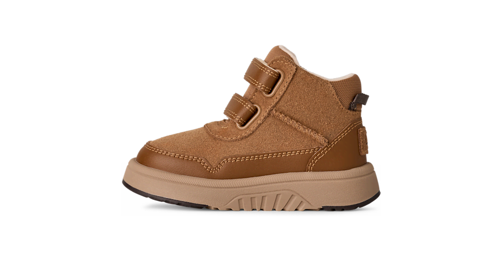 Toddler Leather And Suede Sneaker - Chestnut