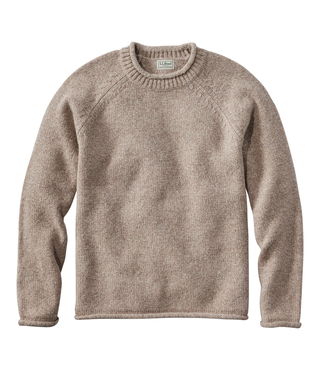Men's Lambswool Rollneck Sweater - Natural