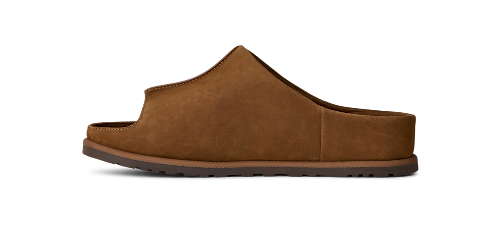 Men's Nubuck Slide Sandal - Black