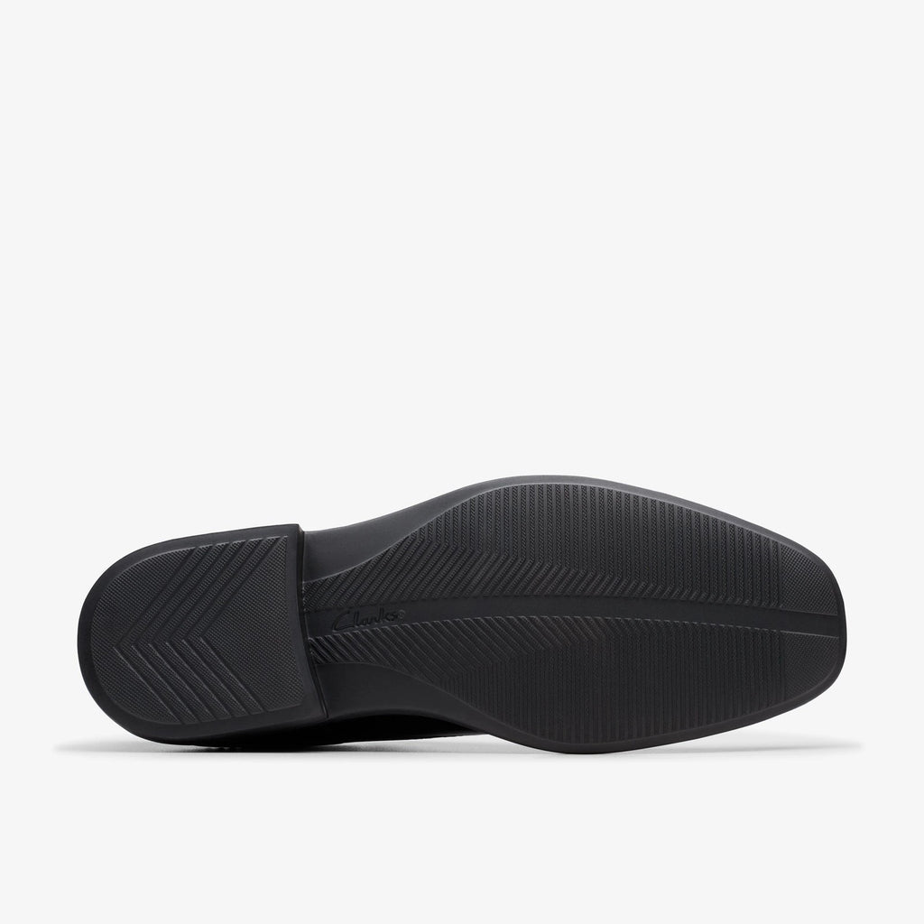 Square-Toe Leather Oxford - Black