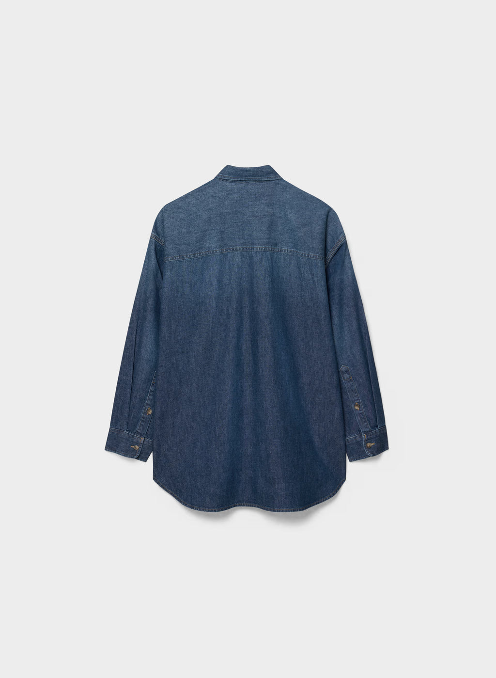 Oversized Hemp Blend Denim Shirt - Indigo