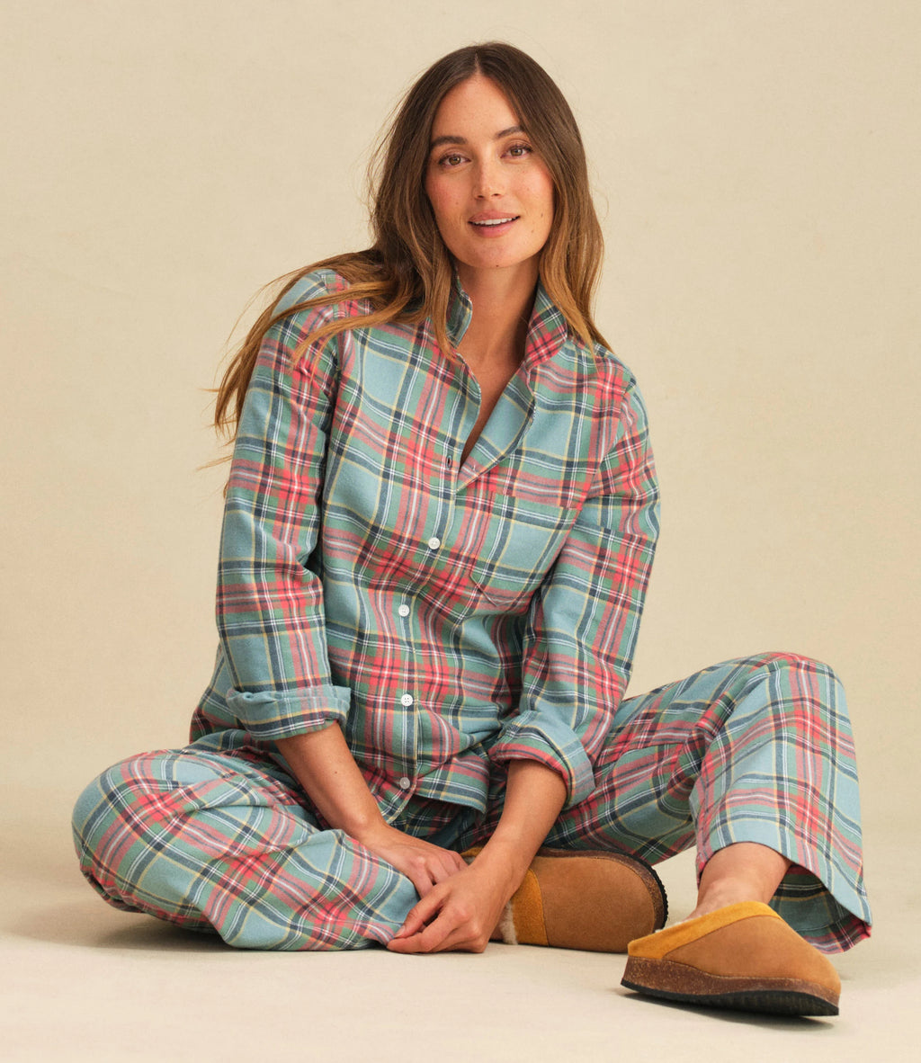 Women's Plaid Cotton Flannel Pajama Set