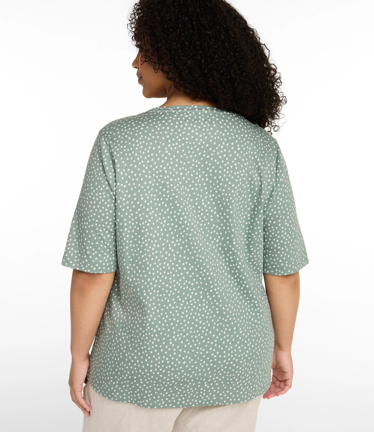 Women's Printed Elbow Sleeve Cotton Tee