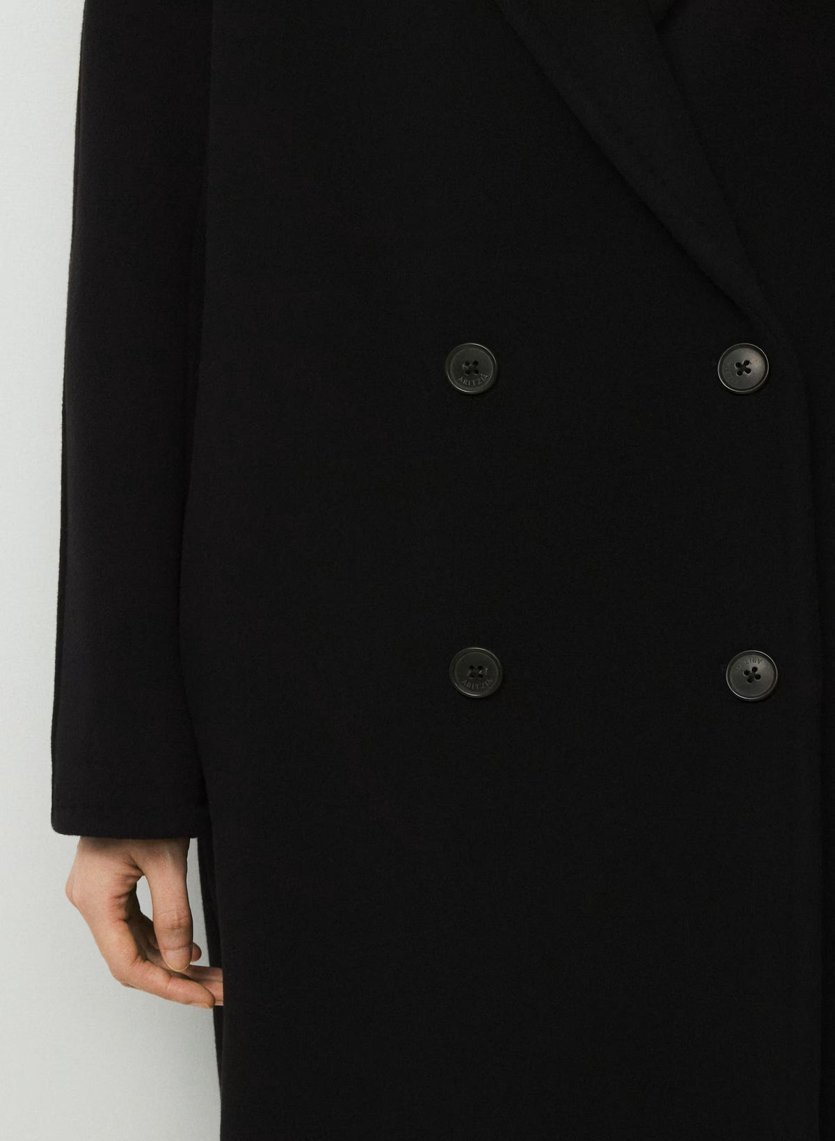 Double-Breasted Wool Cashmere Coat - Herringbone