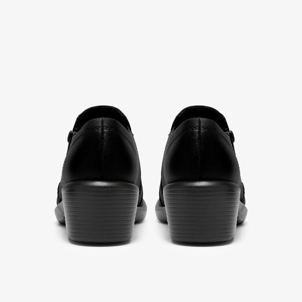 Leather Zip Ankle Boot - Black