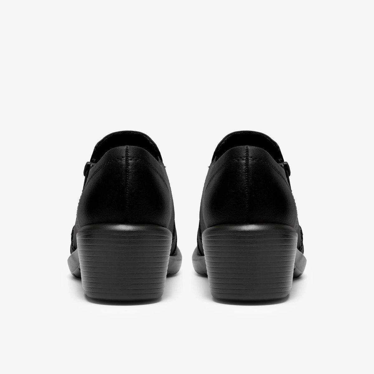 Leather Zip Ankle Boot - Black