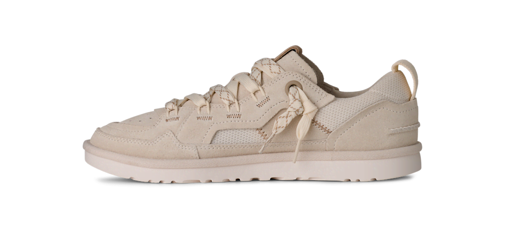 Men's Mixed Material Low Top Sneaker - Chestnut