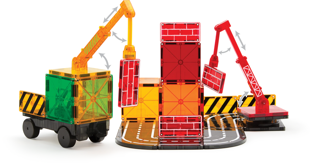 Construction Road Magnetic Building Set - 32 Pieces