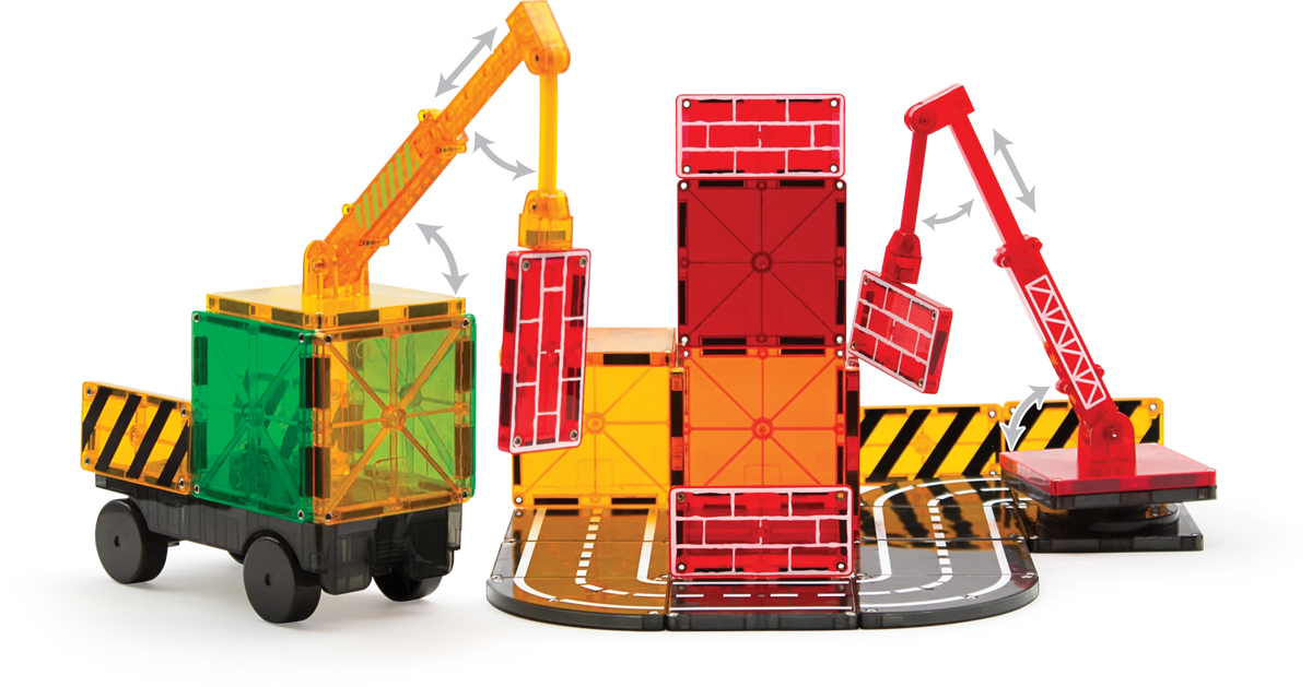 Construction Road Magnetic Building Set - 32 Pieces