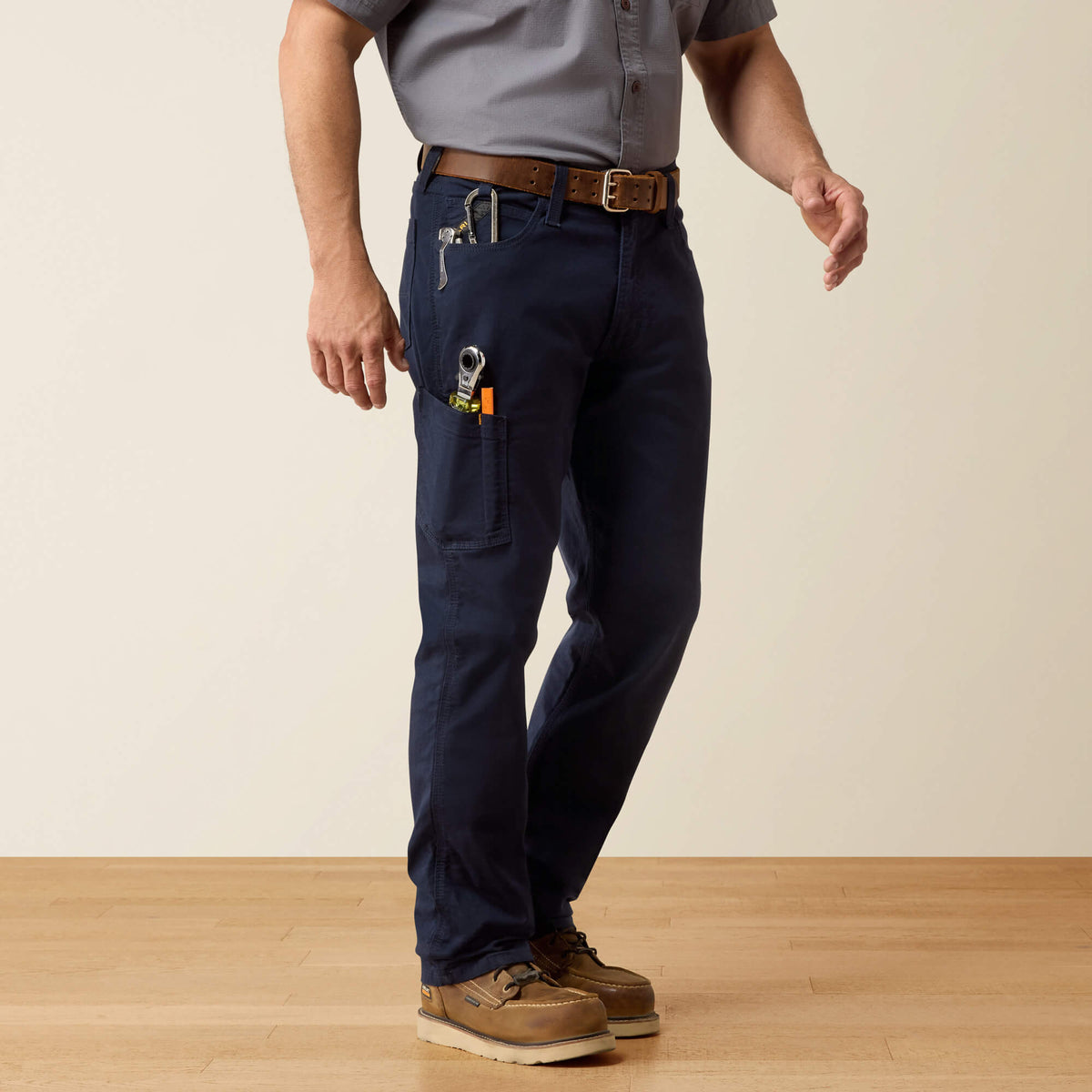 Men's Relaxed Stretch Canvas Work Pants - Khaki
