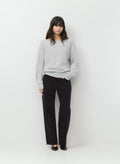 Cashmere Boatneck Sweater - Heather Gray