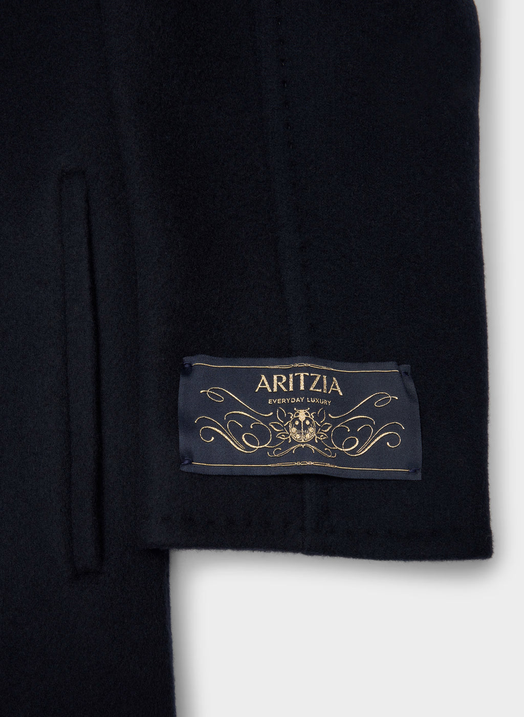 Double-Breasted Wool Cashmere Coat - Herringbone