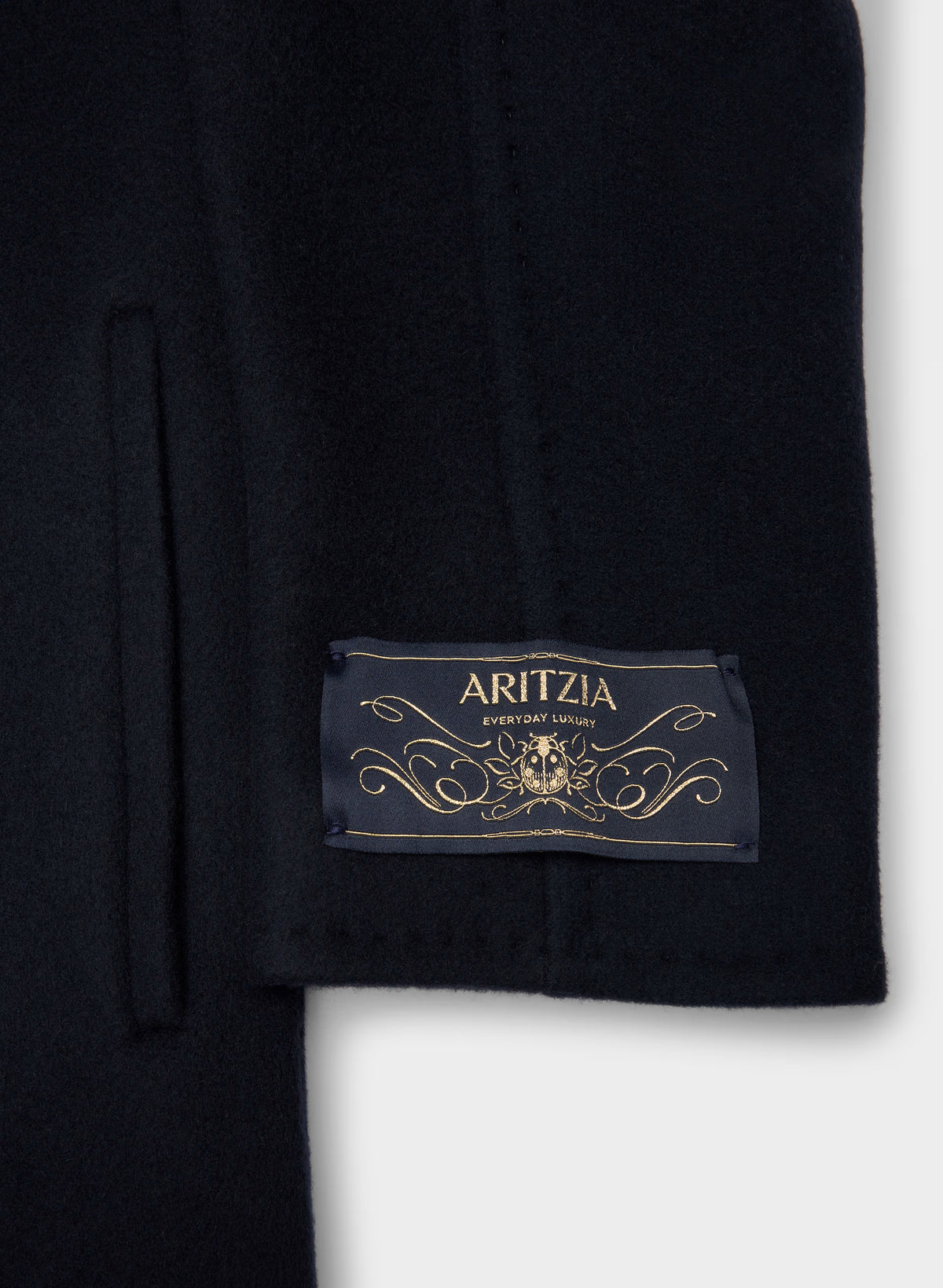 Double-Breasted Wool Cashmere Coat - Herringbone
