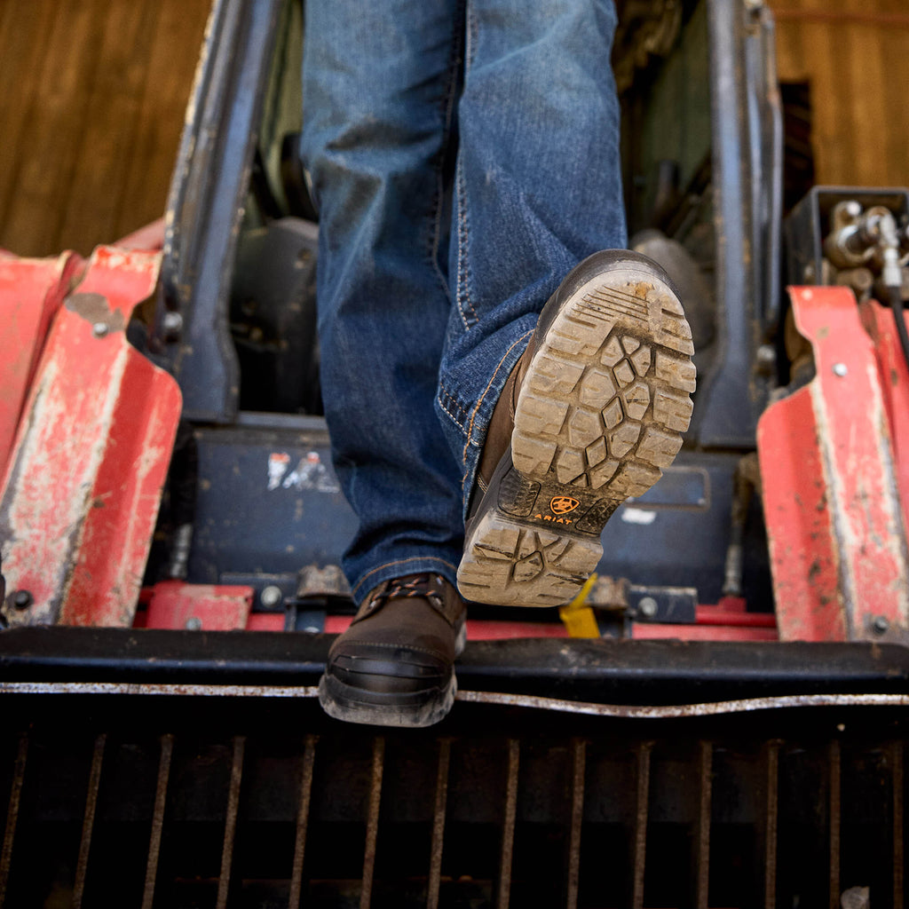 Men's Waterproof Steel Toe Work Boots - Brown