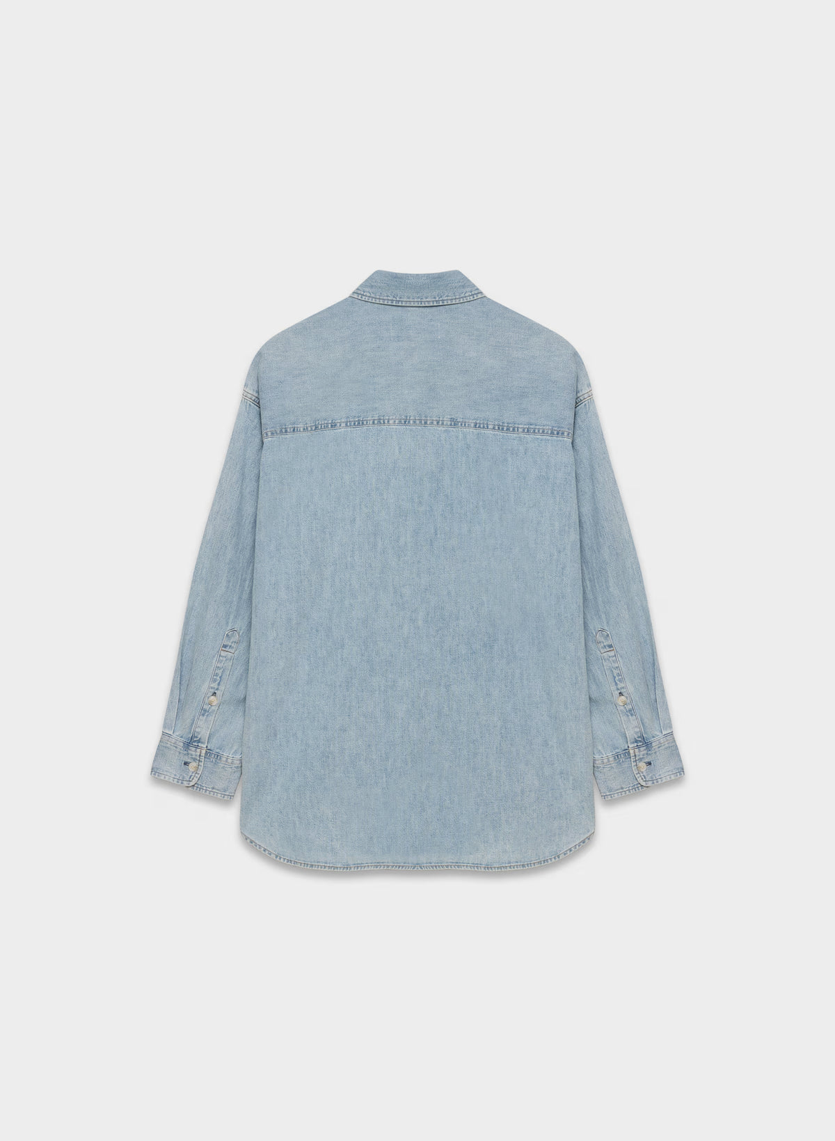 Oversized Hemp Blend Denim Shirt - Indigo