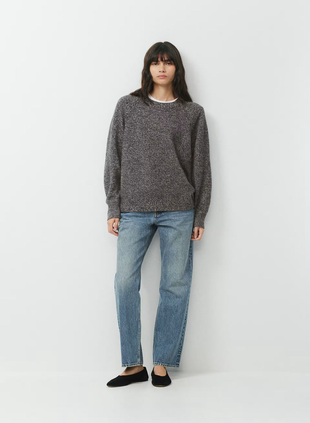 Wool Cashmere Raglan Sweater - Olive