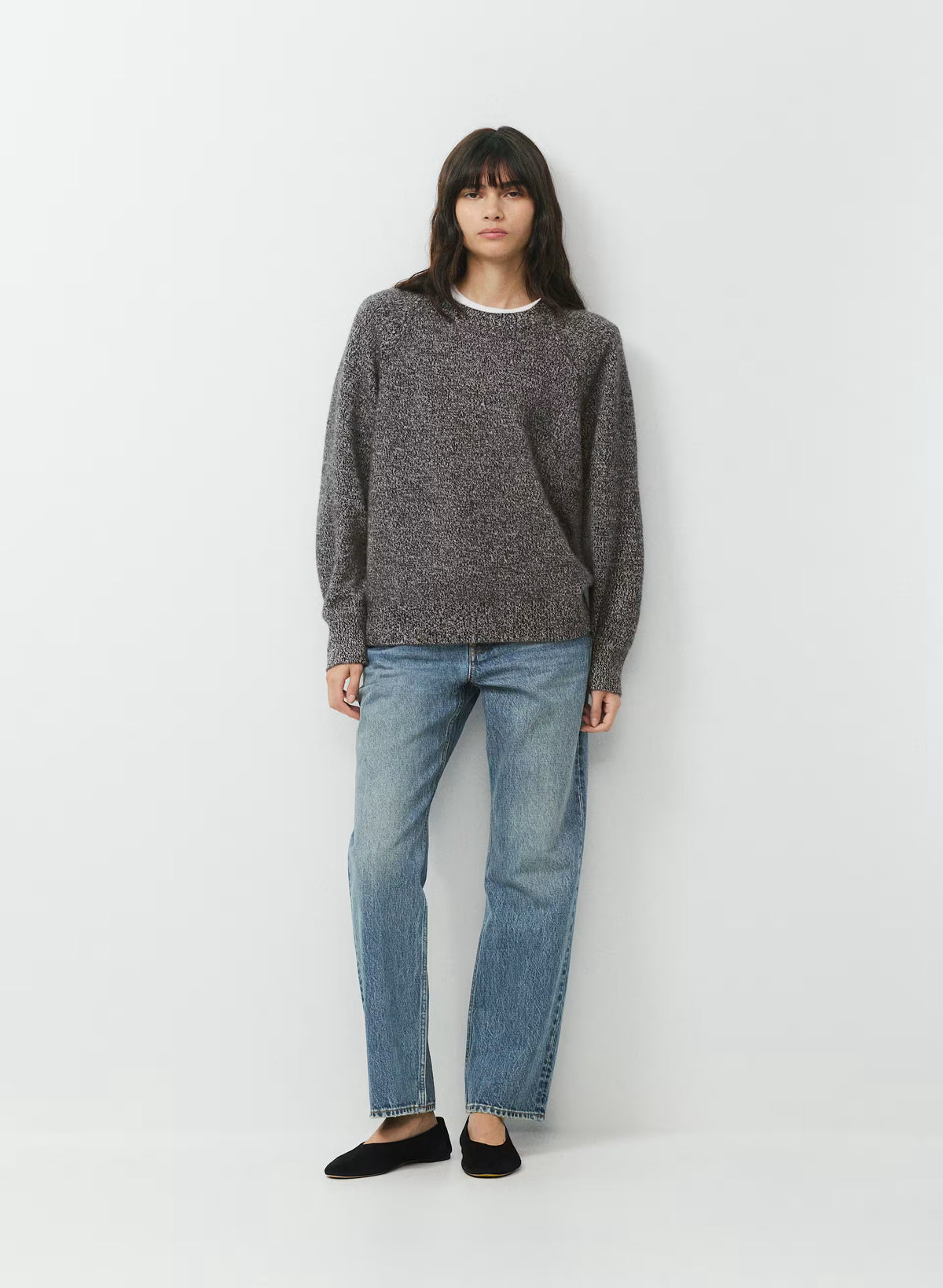 Wool Cashmere Raglan Sweater - Olive