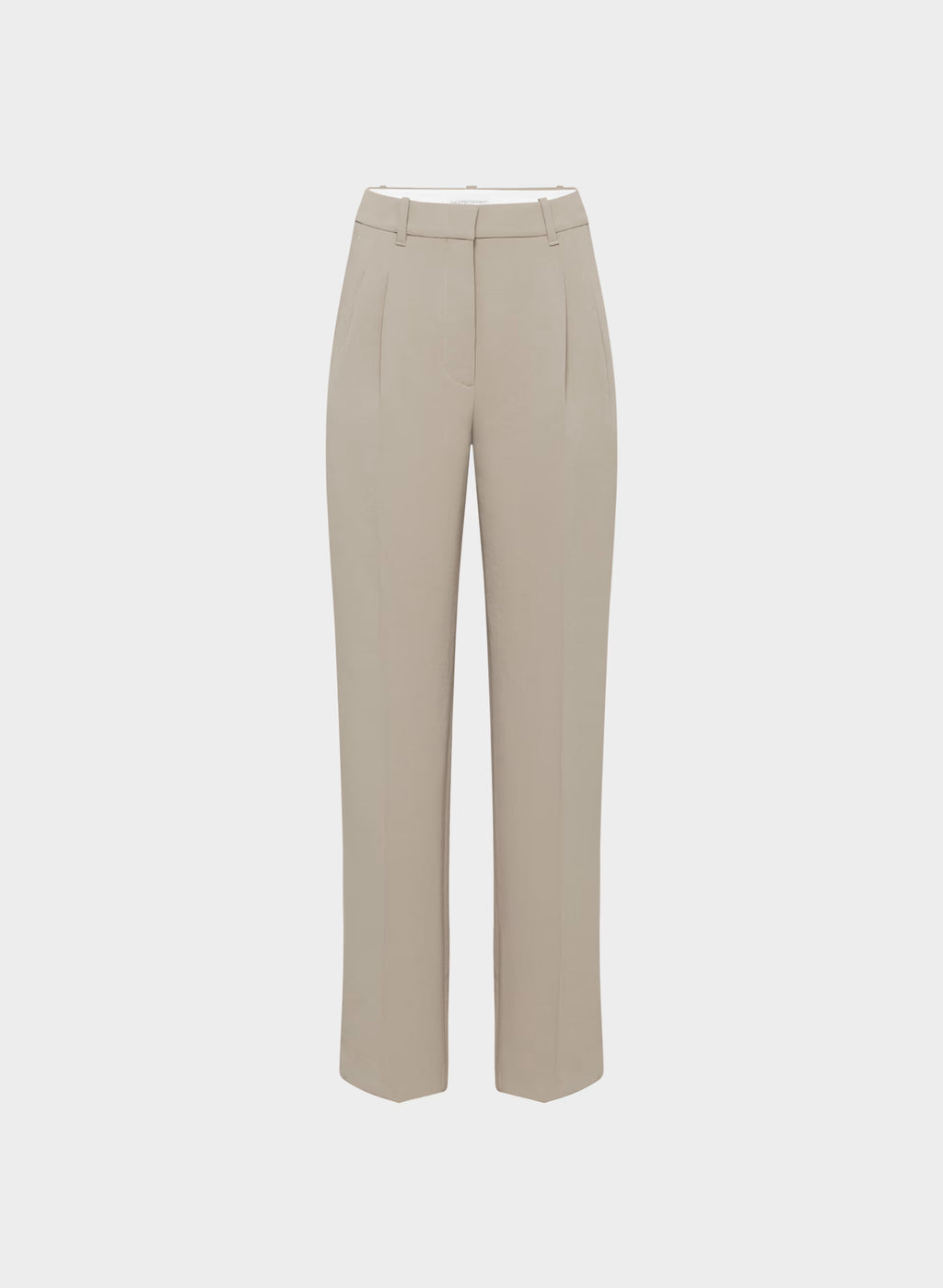 High-Rise Wide-Leg Crepe Trousers - Sand
