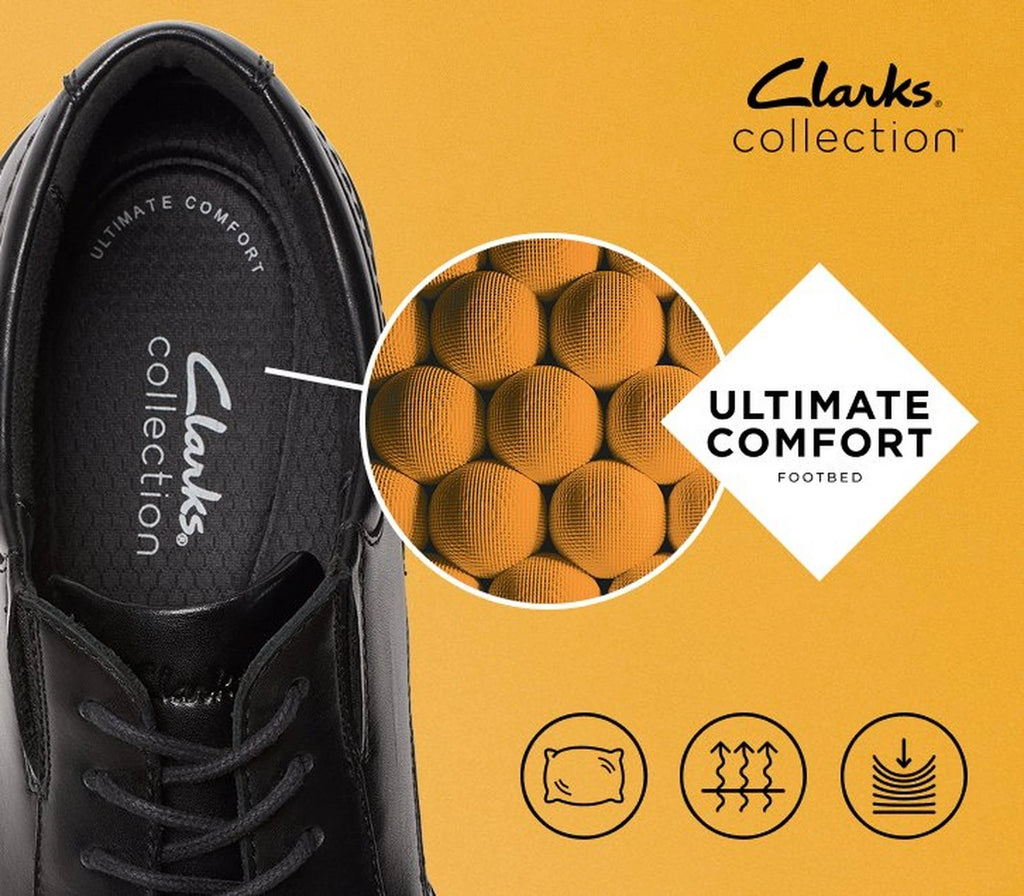 Square-Toe Leather Oxford - Black