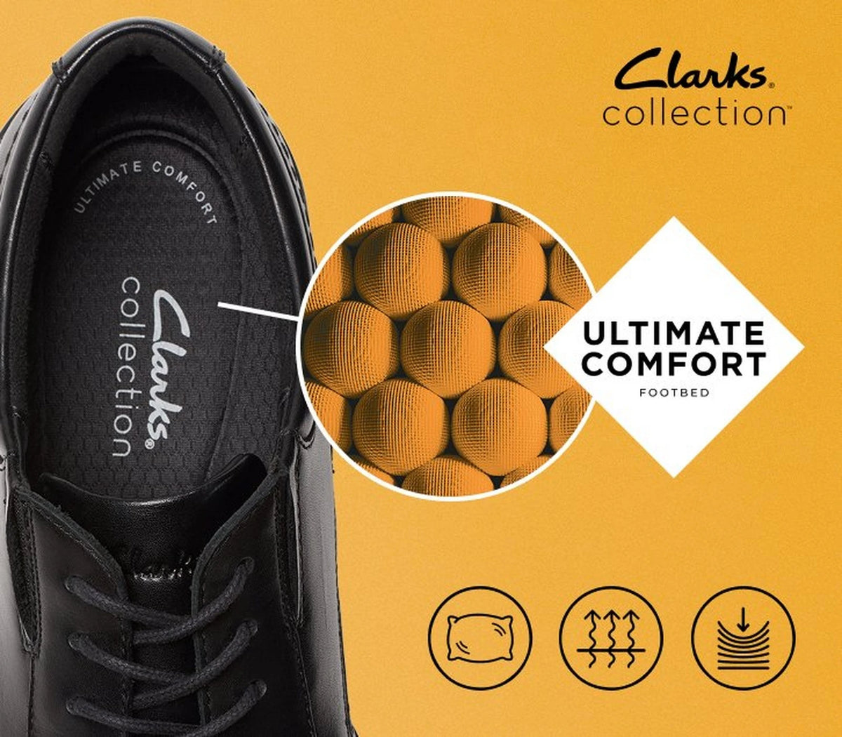 Square-Toe Leather Oxford - Black