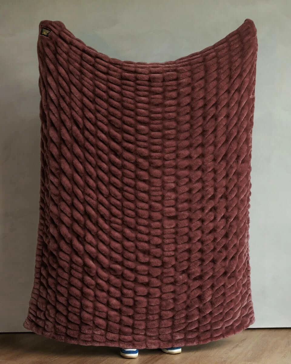 Plush Stretch Blanket - Deep Brown