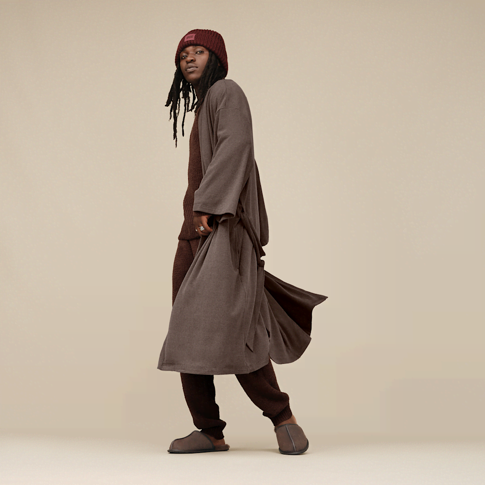 Men's Recycled Knit Belted Robe