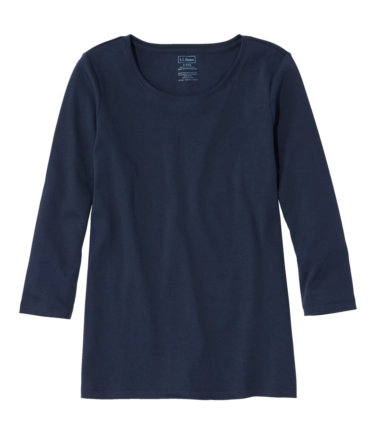 Women's Pima Cotton Jewel Neck T-Shirt - Black