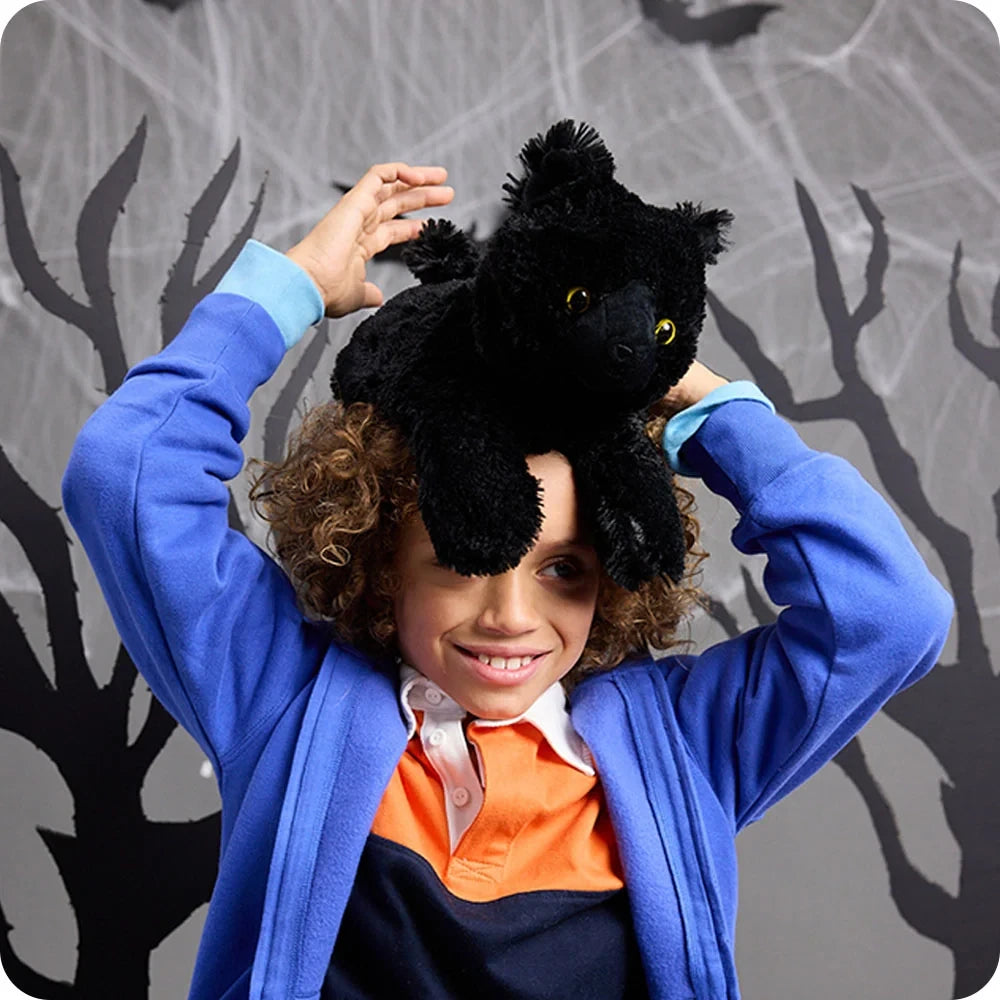 Microwavable Weighted Black Cat Plush