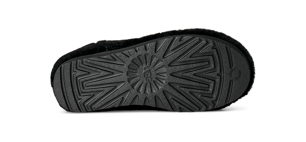 Women's Fluffy Ultra-Short Sheepskin Boot - Black