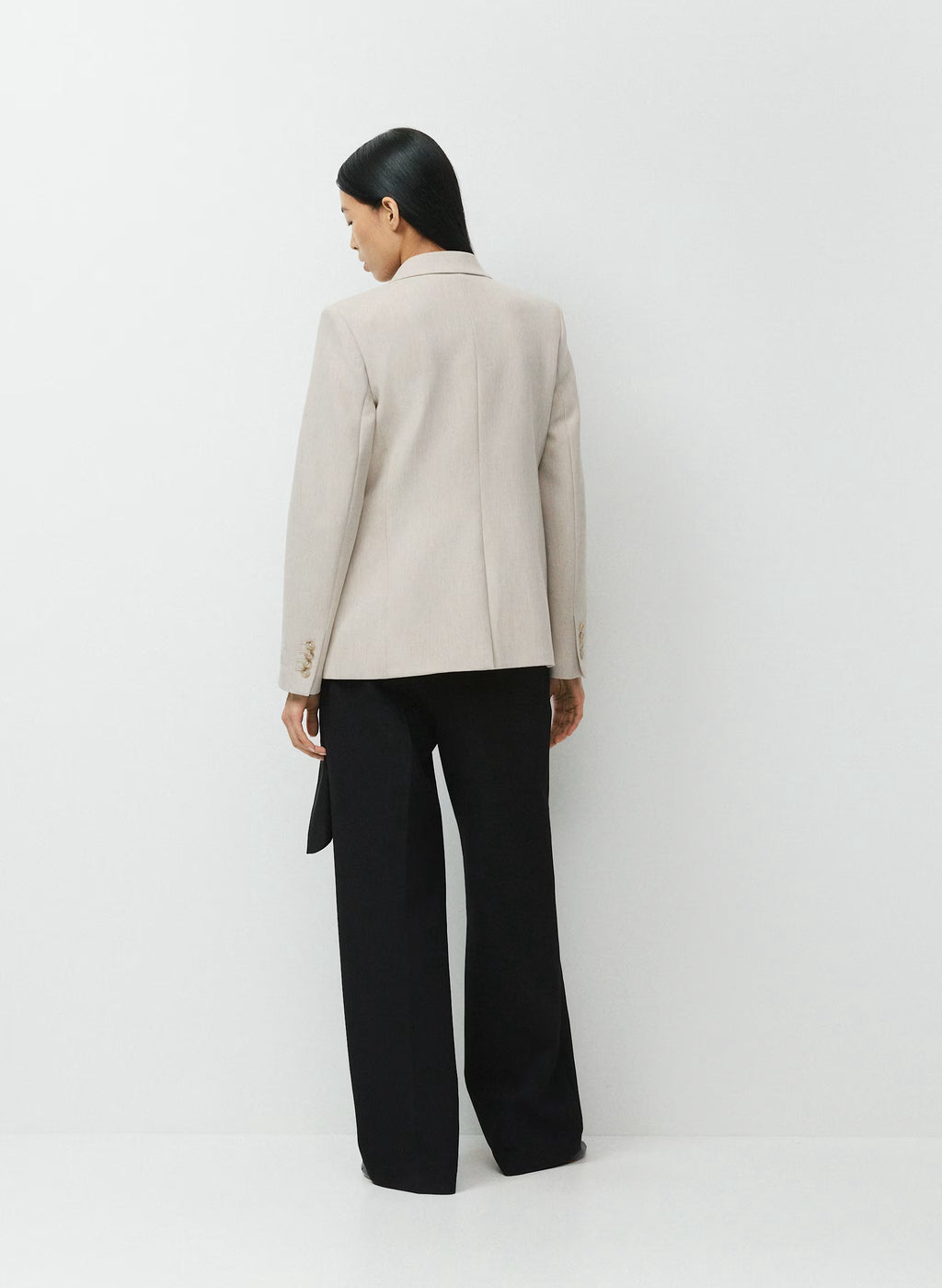 Single-Breasted Stretch Blazer - Check