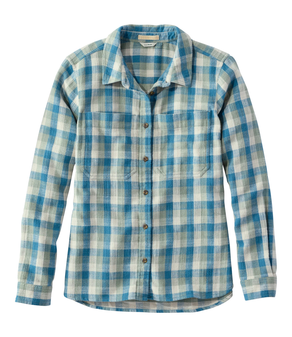 Women's Brushed Cotton Flannel Shirt - Natural