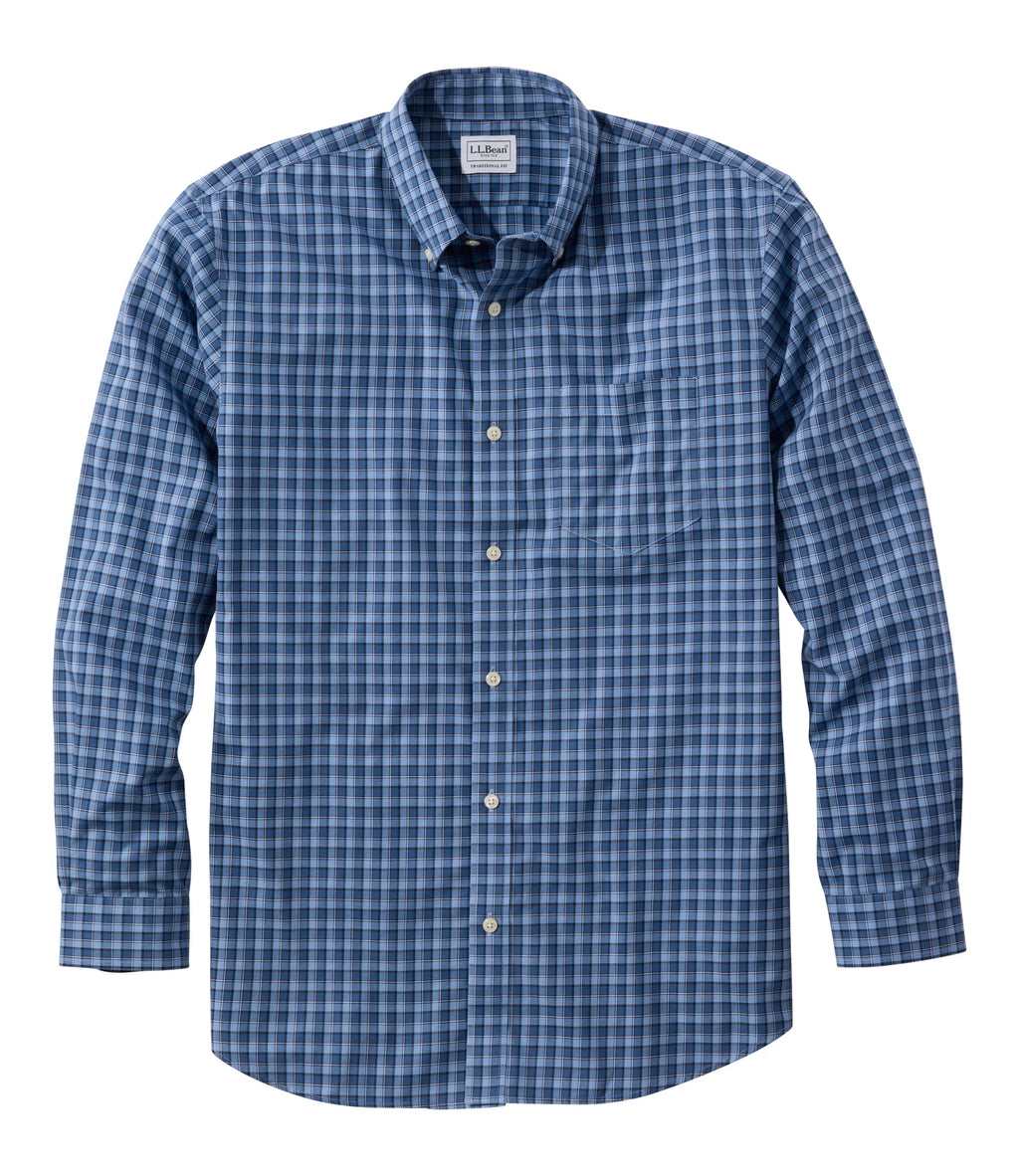 Men's Cotton Check Button-Down Shirt - Light Gold