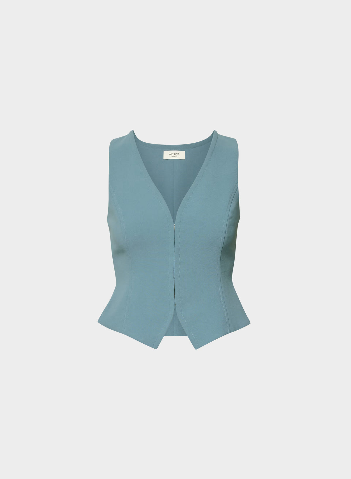 Lined Tailored Suit Vest - Olive