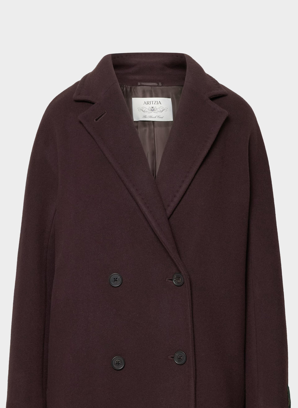 Double-Breasted Wool Cashmere Coat - Herringbone