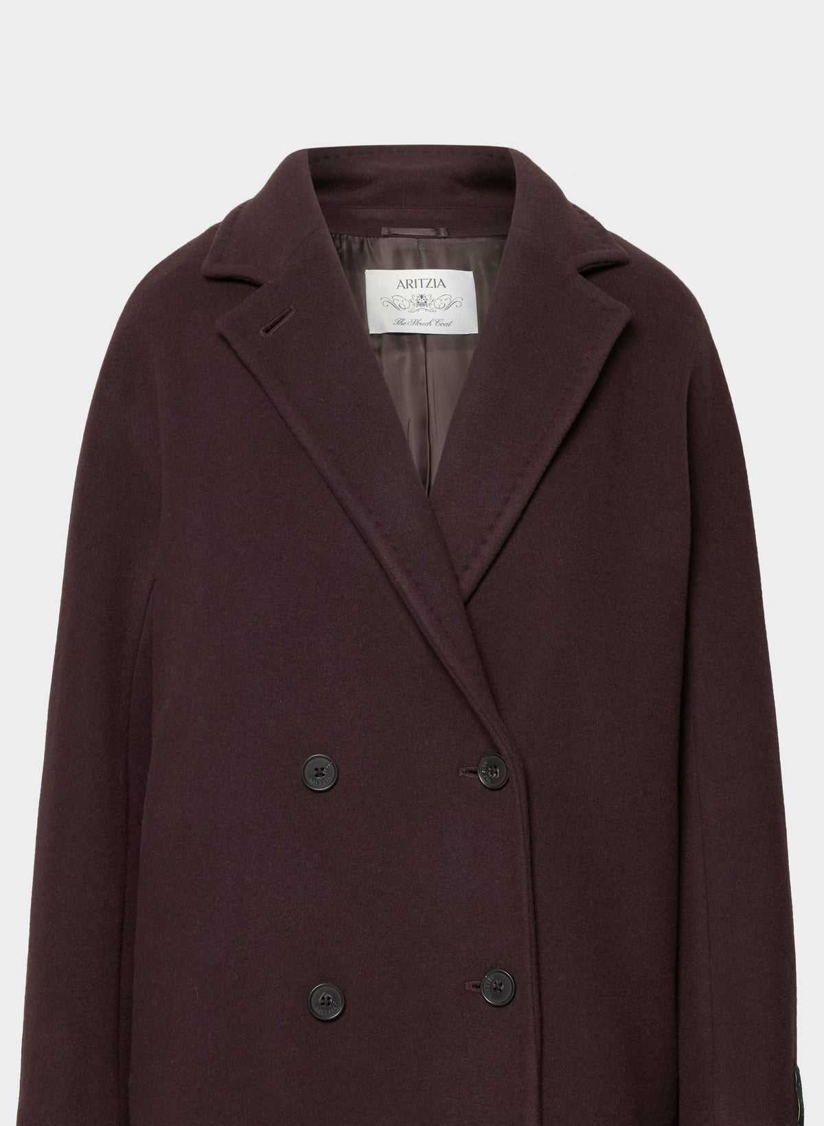Double-Breasted Wool Cashmere Coat - Herringbone