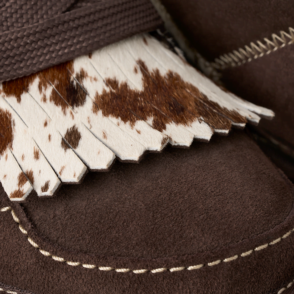 Women's Western Suede And Leather Sneaker
