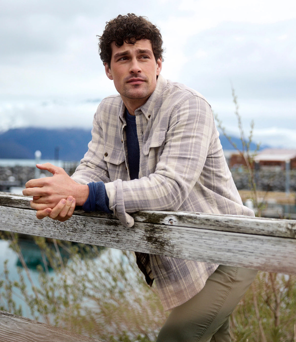 Men's Brushed Cotton Flannel Shirt - Barley