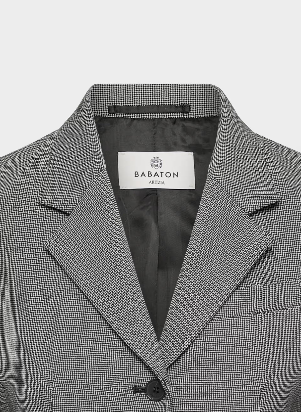 Single-Breasted Stretch Blazer - Brown Check