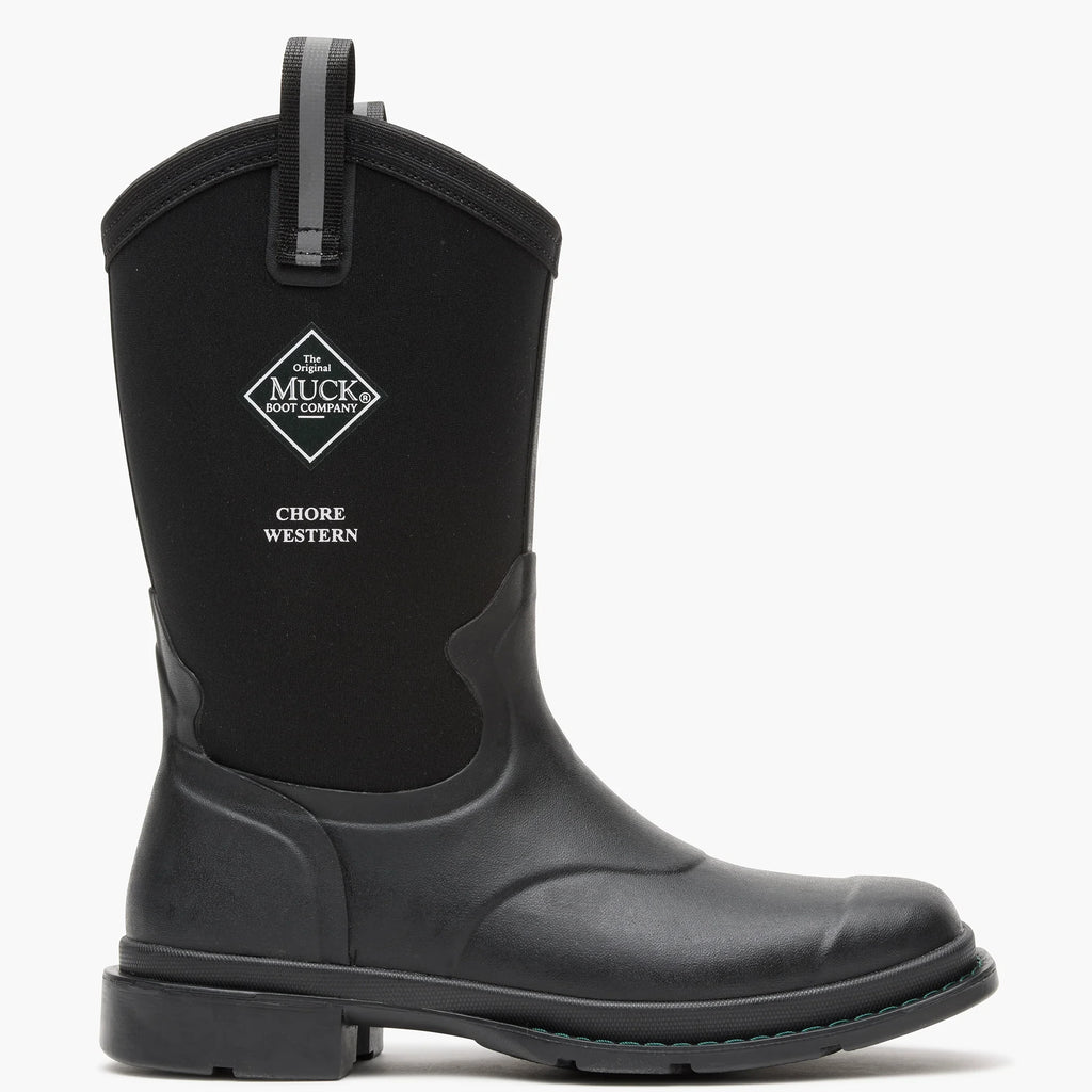 Women's Waterproof Western Work Boots - Black
