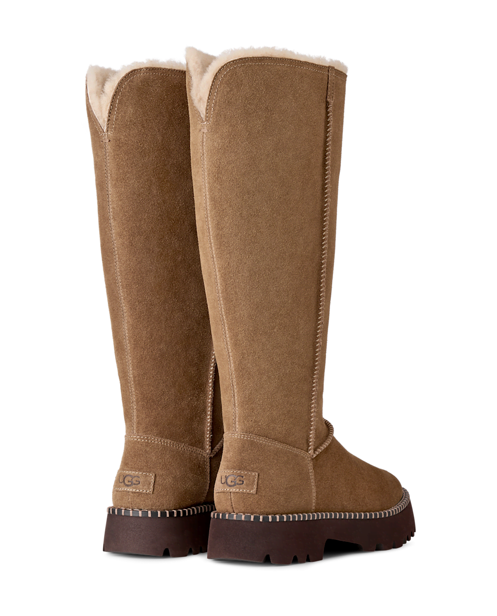 Women's Suede Platform Tall Boot - Blue